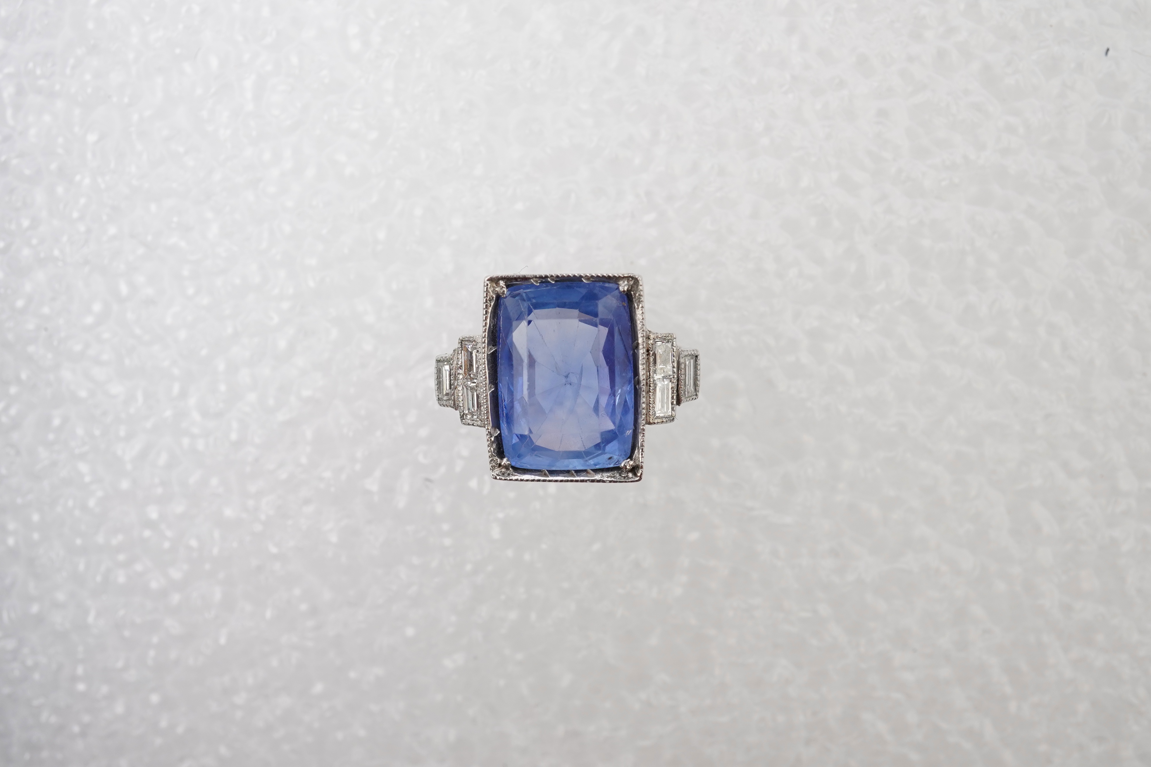 A sapphire and diamond ring